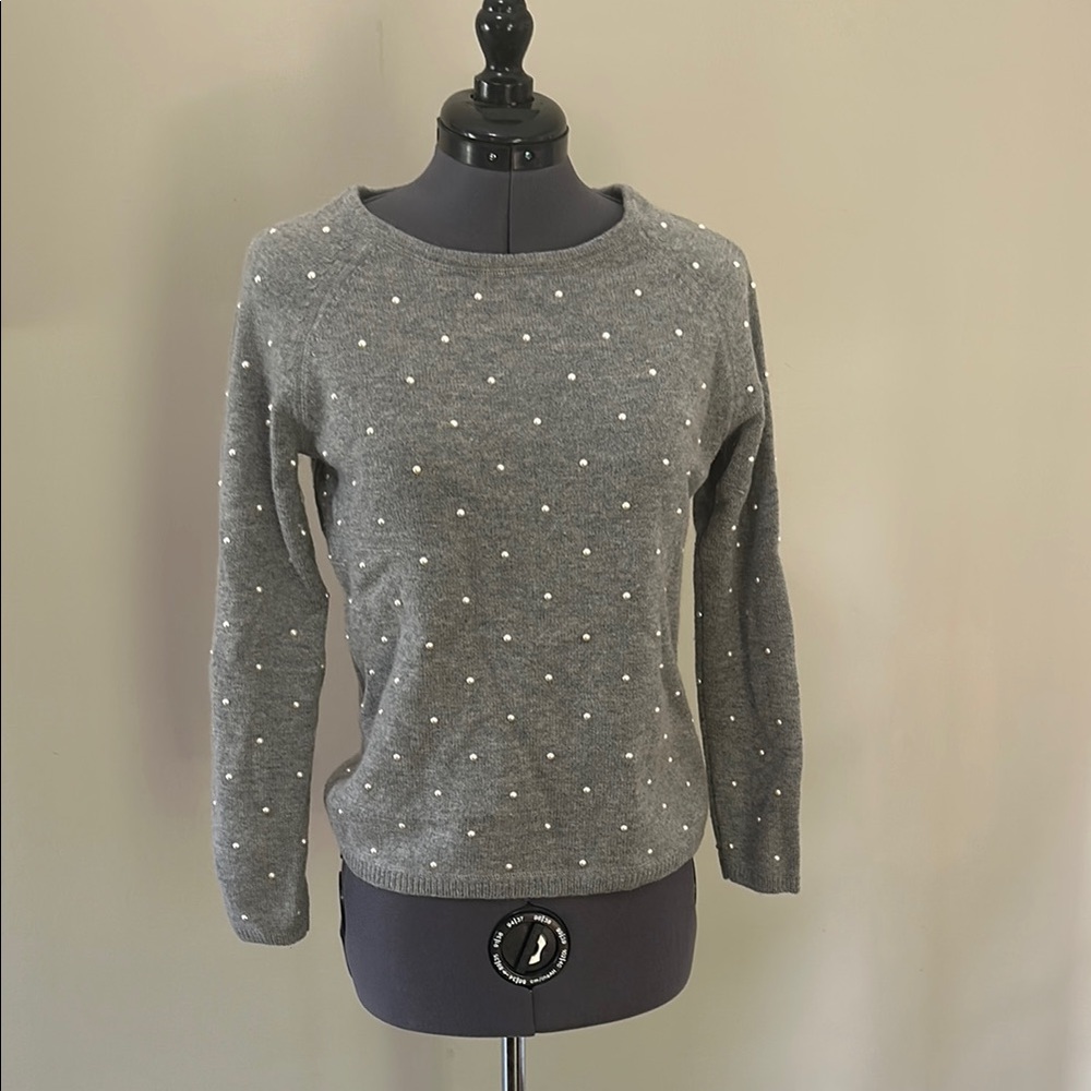 Gray Polka Dot Sweater